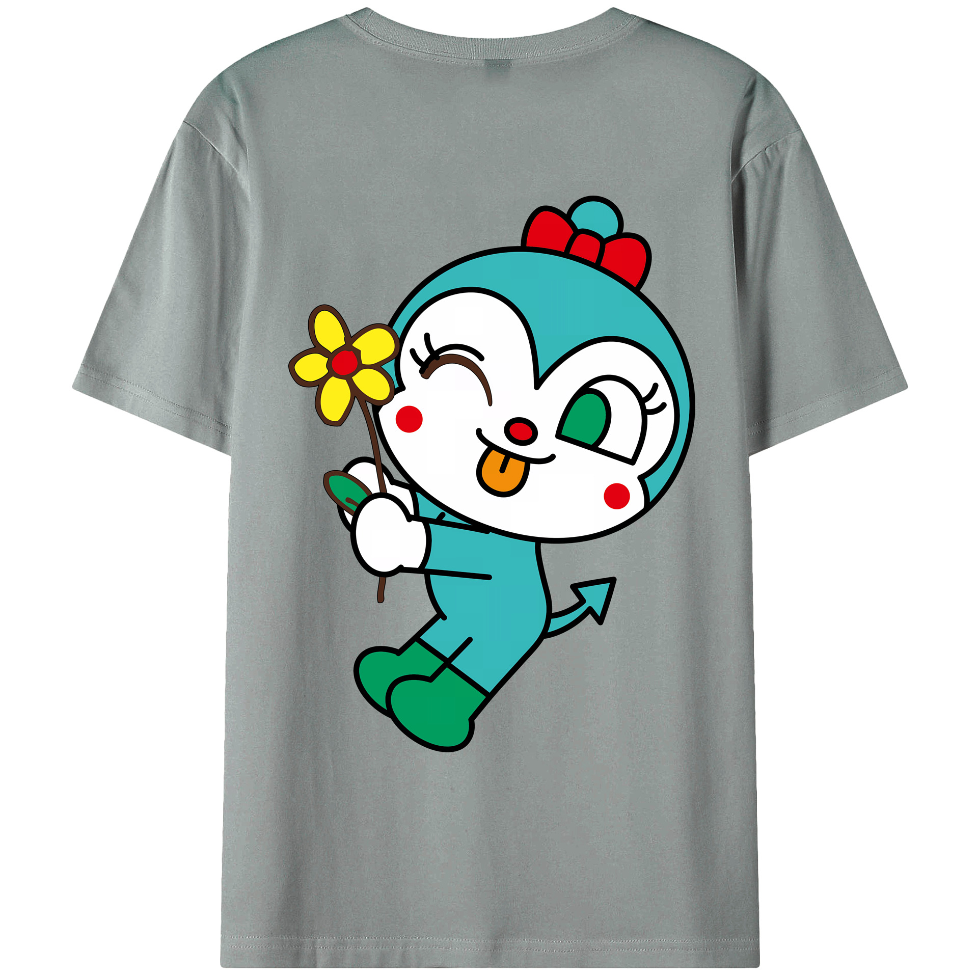 （画像用） アンパンマン Anpanman 綿100％ メンズ半袖Tシャツ（バックプリント） 通気性